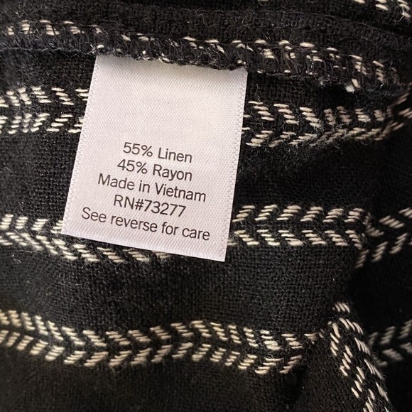 NWT B&W Chevron Striped Pull-On Linen Blend Shorts Mid-Rise Sonoma Plus Size 3X - Picture 5 of 9